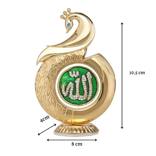 INTERNATIONAL GIFT® Golden Allah Symbol 12 cm Car Dashboard Idol Muslim Religious - Image 2