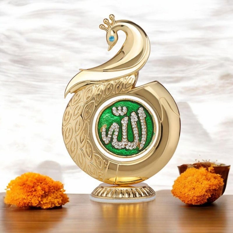 INTERNATIONAL GIFT® Golden Allah Symbol 12 cm Car Dashboard Idol Muslim Religious - Image 5