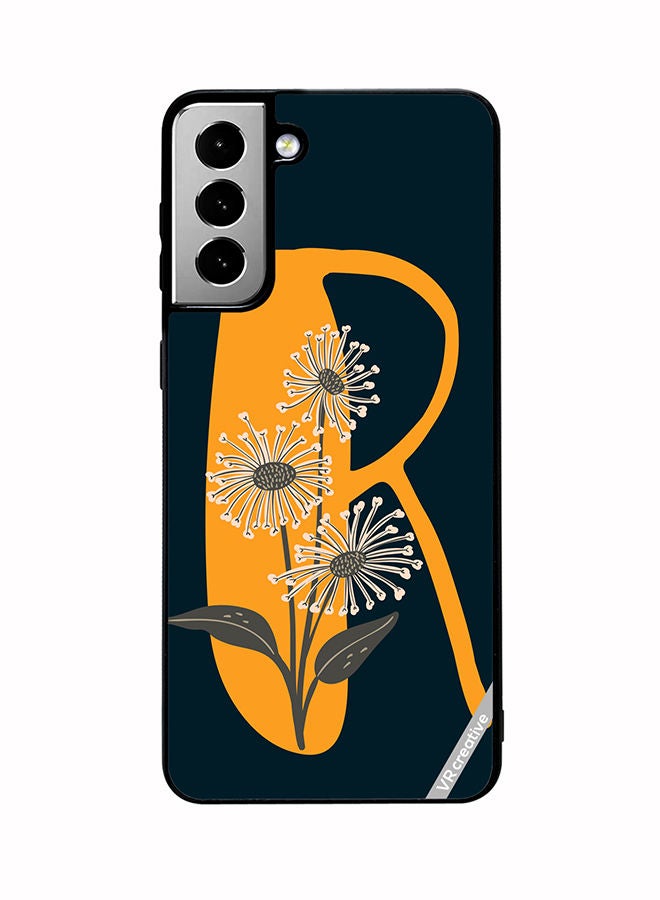 VR CREATIVE Protective Case Cover For Samsung Galaxy S21 FE 5G Alphabet R Design Multicolour - Image 1