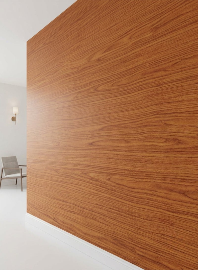 Reddish Brown Wood Grain Self Adhesive Contact Paper Waterproof Peel and Stick Wallpaper Vinyl Film Roll for Kitchen Cabinets Furniture Countertops and Wall Decor - Image 3