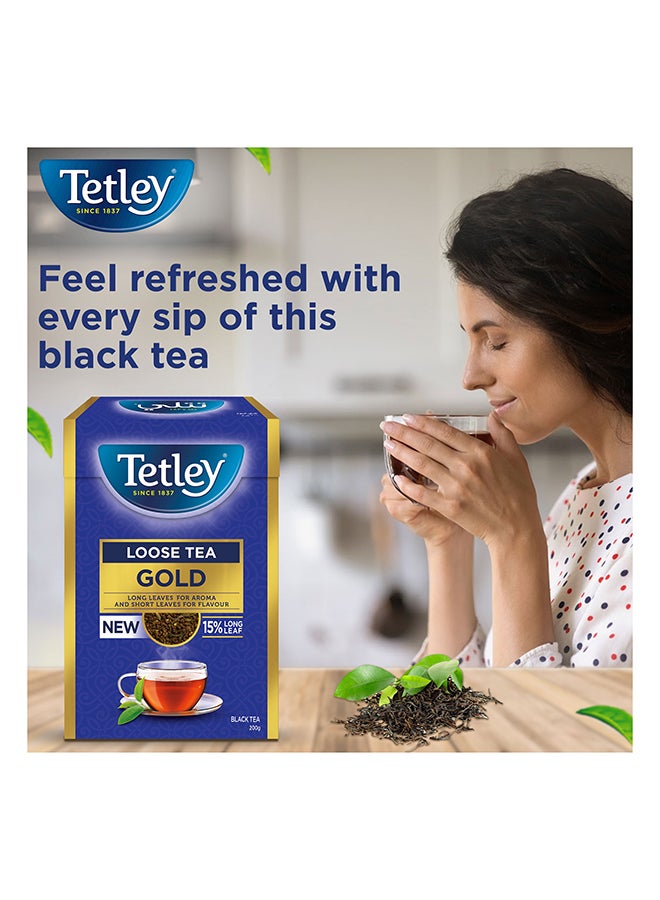 Tetley شاي أسود ذهبي سائب 200 جرام - Image 4