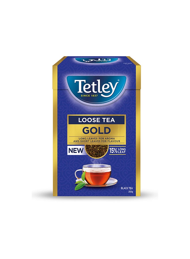 Tetley شاي أسود ذهبي سائب 200 جرام - Image 1