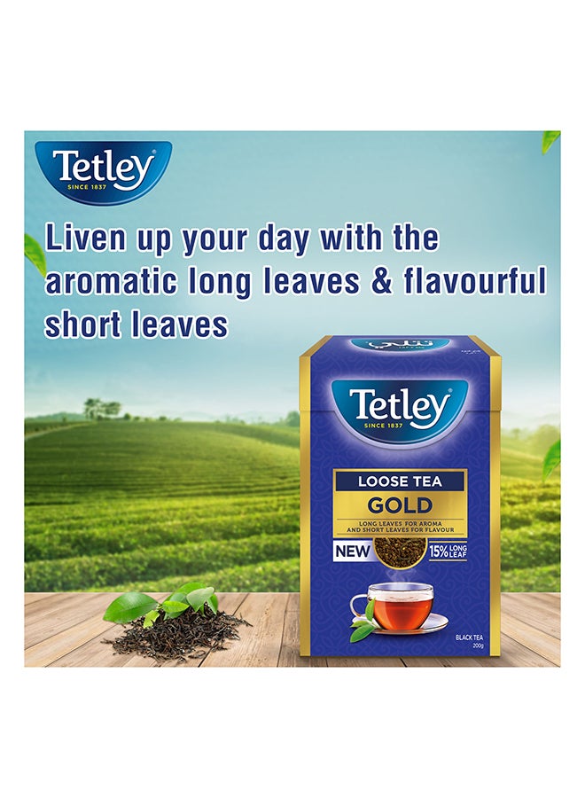 Tetley شاي أسود ذهبي سائب 200 جرام - Image 5