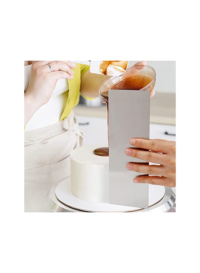 S-TOP 8.6 Inch Stainless Steel Cake Scraper Metal For Smoother Leveler Decorating Comb Cutter Mousse Butter Cream - Image 2