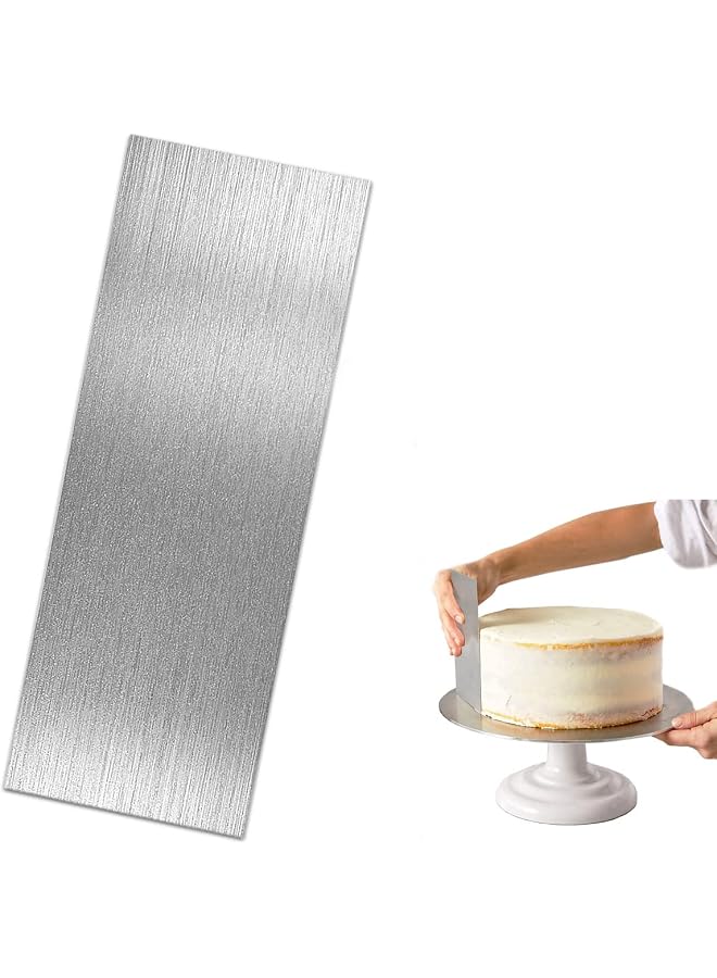 S-TOP 8.6 Inch Stainless Steel Cake Scraper Metal For Smoother Leveler Decorating Comb Cutter Mousse Butter Cream - Image 1