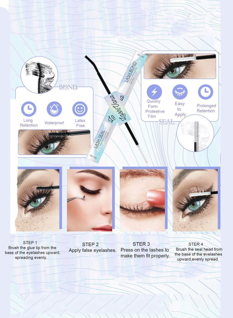 MissTiara DIY segmented false eyelashes, including eyelash glue, eyelash remover and eyelash curler set, suitable for beginners, reusable, 30D 40D large capacity D-shaped curve messy thick curled imitation eyelashes, the perfect choice for creating stunning eyes, 280 pcs - Image 3