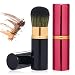 Sliverdew 2 Pieces Retractable Kabuki Brush for MakeupPortable Blush Brushes Makeup Brushes Contour Brush Kabuki Foundation Brush Powder Brush Travel Makeup Brushes Extensible Makeup Brush Set with Cover - Image 2