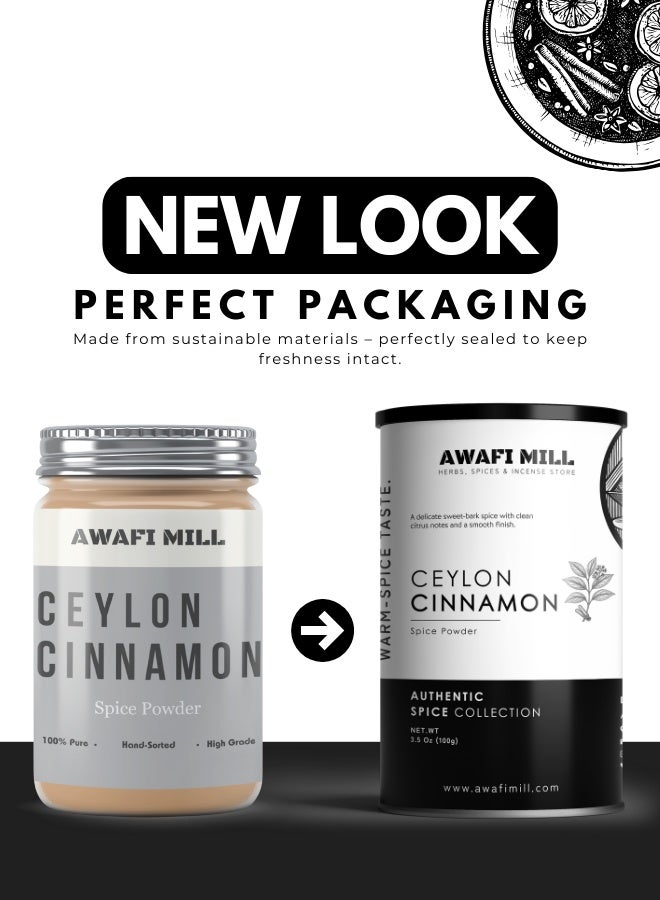 AWAFI MILL Ceylon Cinnamon Powder – Premium Ground Spice for Cooking and Baking – Authentic Sri Lankan Flavor  - 250 g | 9 Oz (Pack of 2) - Image 2