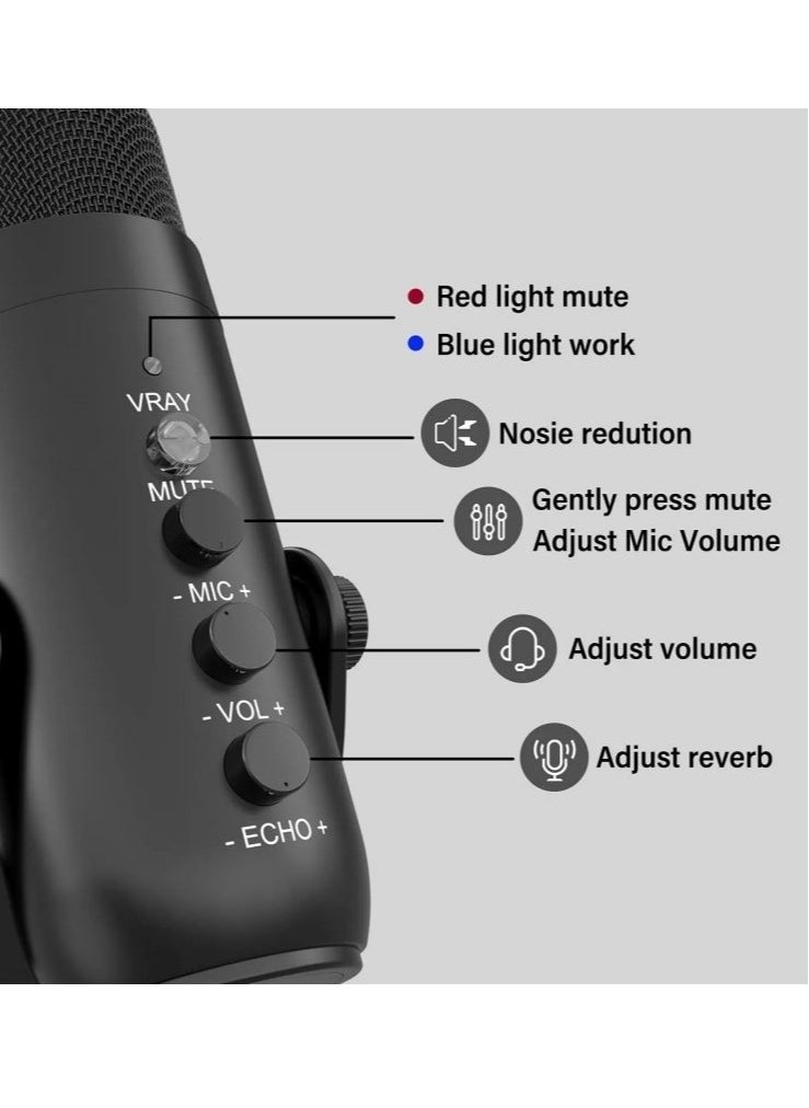 Jmary JMARY MC-PW8 USB Desktop Condenser Microphone  - Image 4