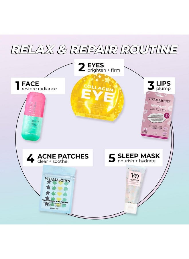 Vitamasques Multivitamin Face Mask, 8-Pack - Hydrating and Nourishing for Radiant Skin, Provides Vitamins B, C & E - Image 5