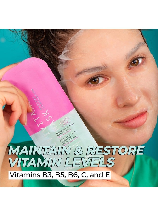 Vitamasques Multivitamin Face Mask, 8-Pack - Hydrating and Nourishing for Radiant Skin, Provides Vitamins B, C & E - Image 3