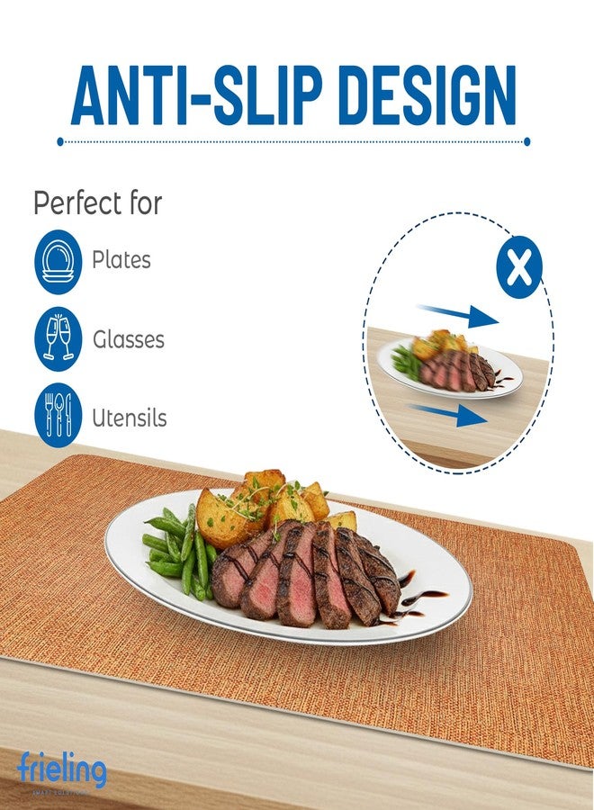 Frieling Davanti by Frieling, Set of 6 Rectangular Placemats, Novotela Luxe Autumn - Dining Table Mat, Non-Slip Vinyl & Polyester Surface for Indoor & Outdoor Use, 13" x 17" Modern Table Decor - Made in Chile - Image 5