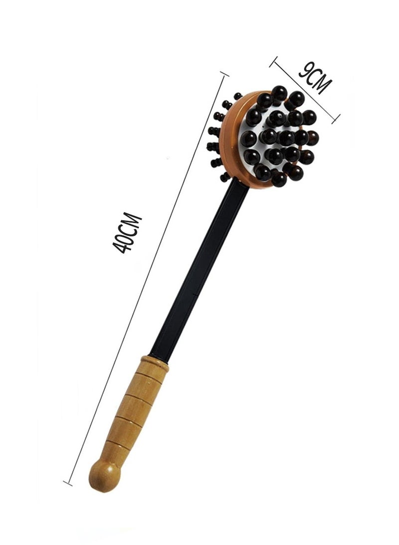 BEIRUI Massager Full body relaxation massager 2.1 Double-head multifunctional massage hammer, wooden back stick, health care massage hammer, meridian massage hammer, arthritis pain relief massage tool - Image 2