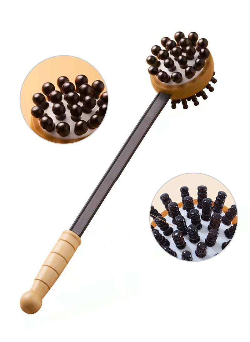 BEIRUI Massager Full body relaxation massager 2.1 Double-head multifunctional massage hammer, wooden back stick, health care massage hammer, meridian massage hammer, arthritis pain relief massage tool - Image 1