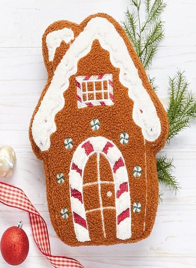 The Lakeside Collection Christmas Shaped Accent Pillows - Gingerbread Woman - Image 1