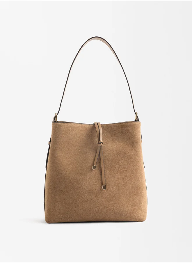 PARFOIS SHOULDER BAG WITH LEATHER