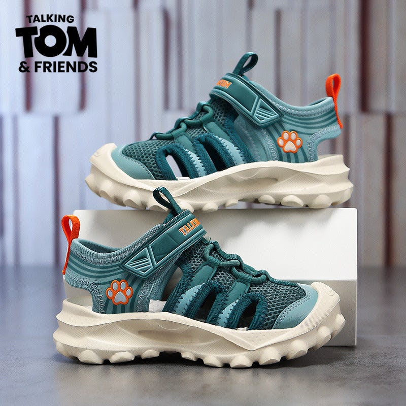 Tom Cat Children'S Shoes Children'S Toe Sandals Boys Single Mesh Hollow Sneaker Little Boy'S Frame Shoes - Image 5