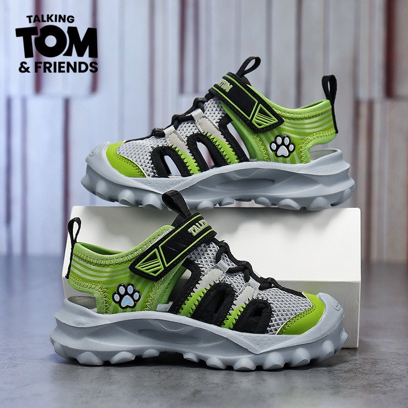 Tom Cat Children'S Shoes Children'S Toe Sandals Boys Single Mesh Hollow Sneaker Little Boy'S Frame Shoes - Image 4