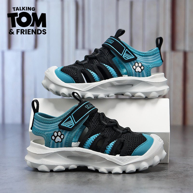 Tom Cat Children'S Shoes Children'S Toe Sandals Boys Single Mesh Hollow Sneaker Little Boy'S Frame Shoes - Image 2