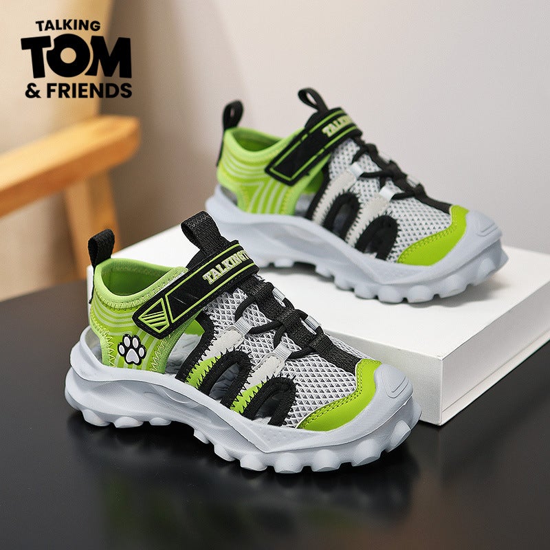 Tom Cat Children'S Shoes Children'S Toe Sandals Boys Single Mesh Hollow Sneaker Little Boy'S Frame Shoes - Image 1