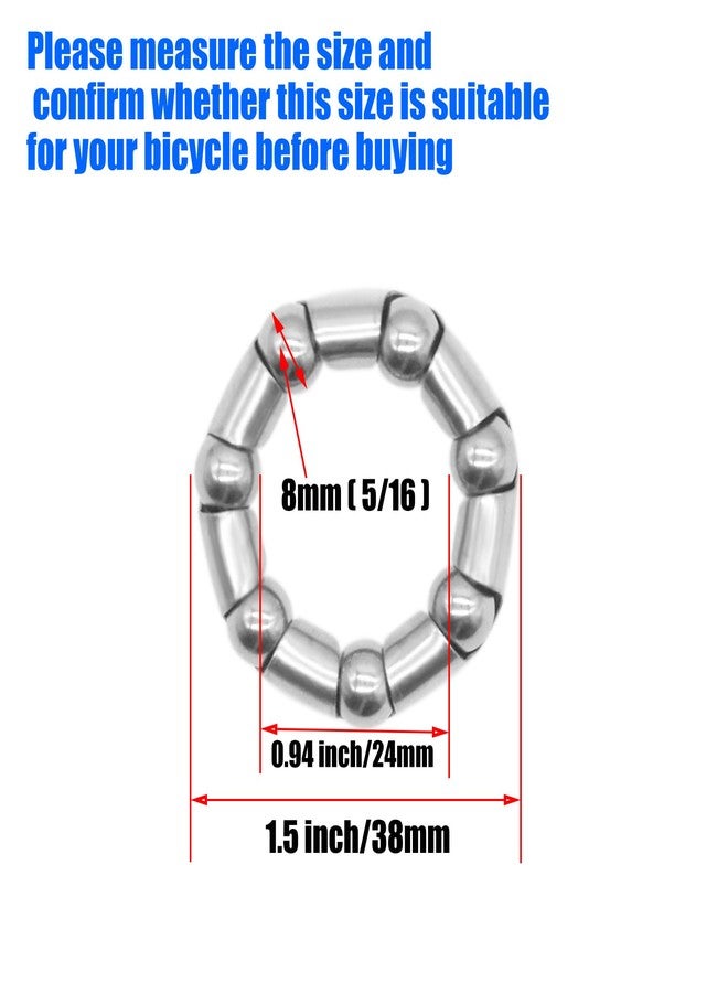 Yinprwi 4pcs Bike Ball Bearing Retainer，Bicycle Ball Bearings, 8mm(5/16 Inch) X 7 Balls for Bike Crank Bottom Bracket Retainer Bike Parts Repair Accessories - Image 2