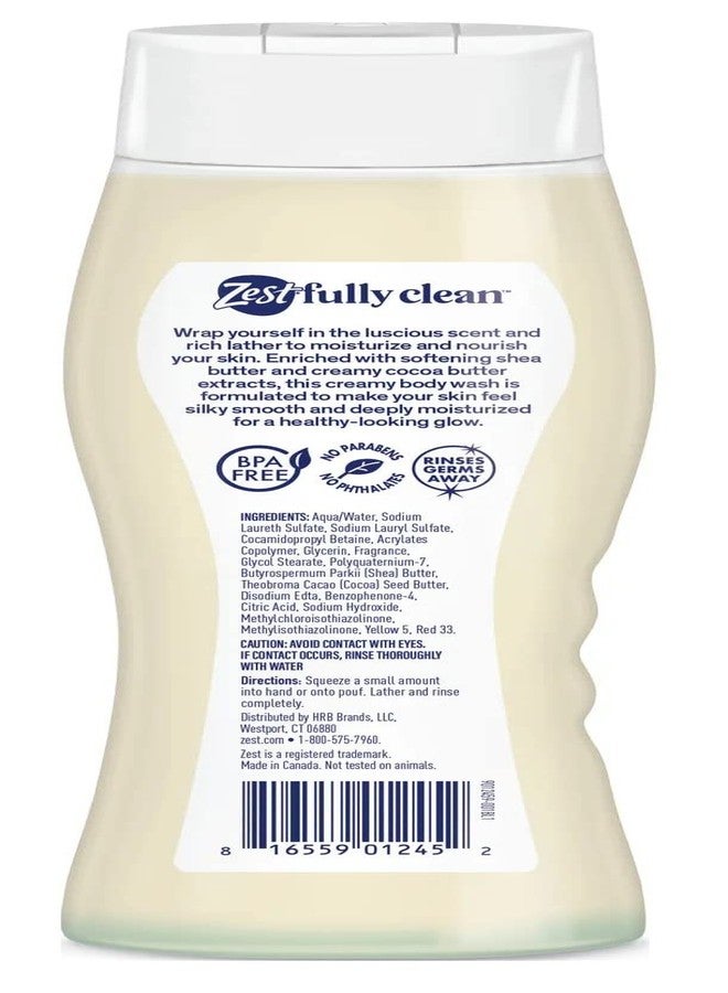 Zest Body Wash, Creamy Cocoa Butter & Shea 18 oz (Pack of 3) - Image 4