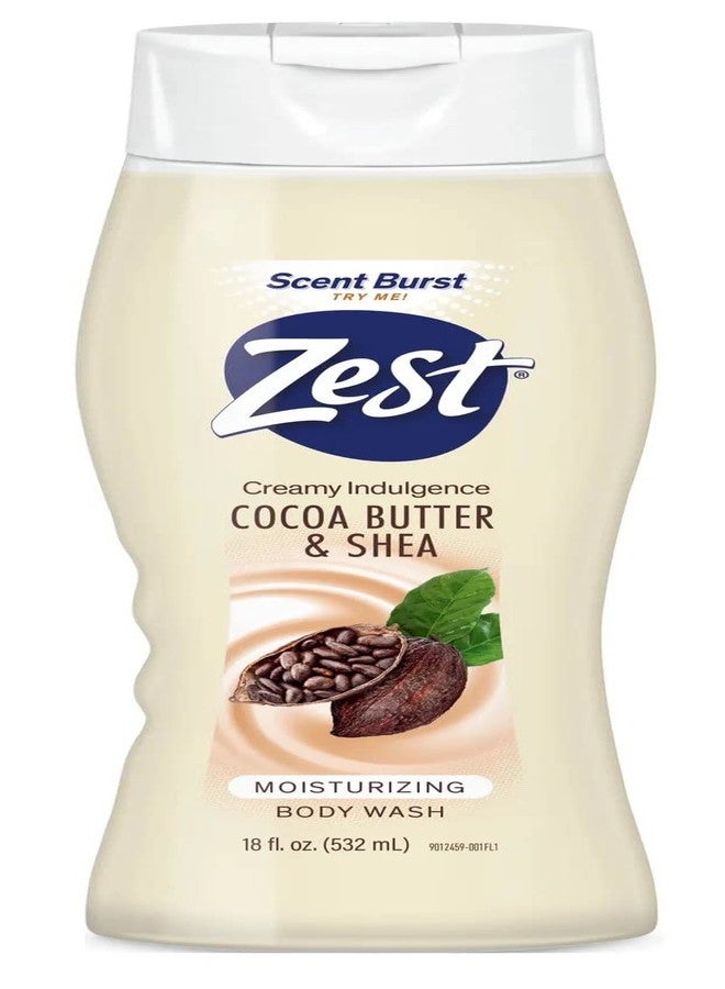 Zest Body Wash, Creamy Cocoa Butter & Shea 18 oz (Pack of 3) - Image 3