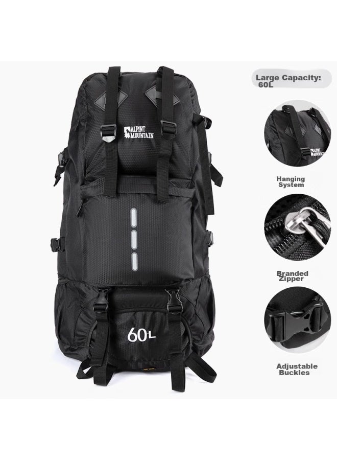 Alpint Mountain Large Capacity Backpack 60l Hiking Bag For Men And Women, Professional Outdoor Trekking Rucksack - Image 4