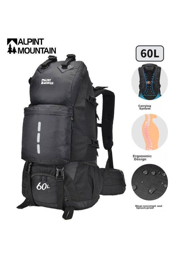 Alpint Mountain Large Capacity Backpack 60l Hiking Bag For Men And Women, Professional Outdoor Trekking Rucksack - Image 1