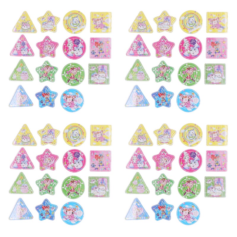 60pcs Balanced Ball Maze Toys Mini Maze Puzzle Games Palm Ball Brain Training Puzzle Toys - Image 1
