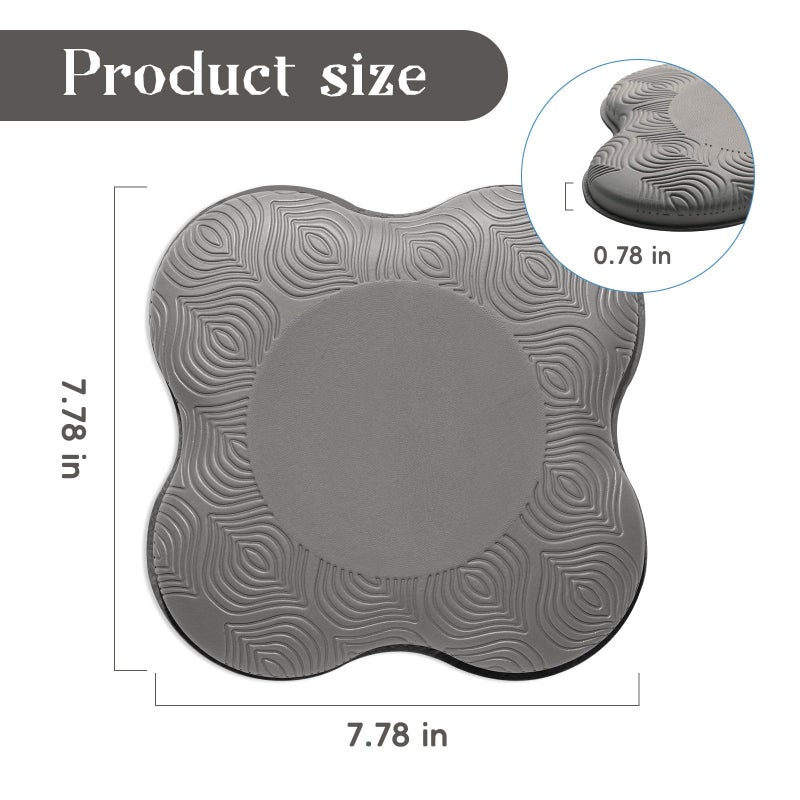 MBKHFLL Yoga Knee Pads (Set of 2) super thick knee pads, suitable for - fitness - meditation - kneeling - balance - pilates -knee- elbows - wrists - head - men and women support foam pad (grey) - Image 2