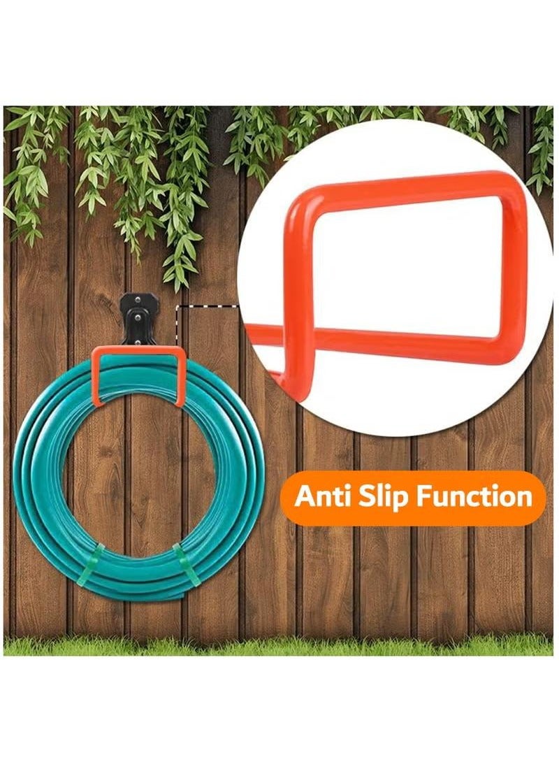 Garden Hose Hanger, Wall Mount Hose Hanger with Screw and Drywall Anchors, Water Hose Holders for Outside Yard, Orange - Image 5