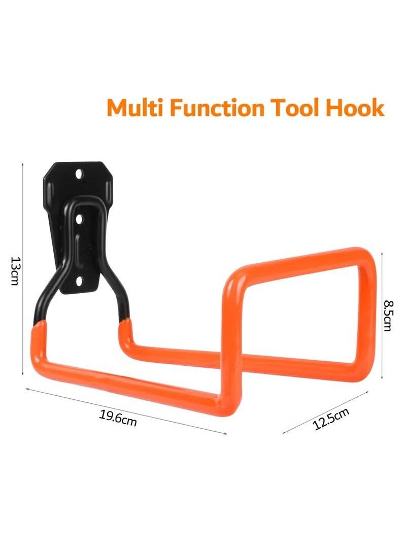 Garden Hose Hanger, Wall Mount Hose Hanger with Screw and Drywall Anchors, Water Hose Holders for Outside Yard, Orange - Image 2