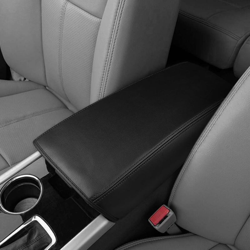 DEYTOP Center Console Cover for Ford Edge 2011-2014 Accessories Armrest Cover for 2013 Ford Edge Accessories Anti-Scratch Leather Armrest Pad Protector (Black) - Image 1