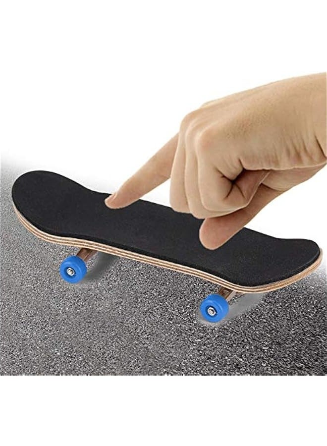 Combort 1Pc Finger Skateboards Fingerboards Sets, Maple Wooden+Alloy Fingerboard Finger Skateboards with Box Reduce Pressure Kids Gifts(Dark Blue)  - Image 1