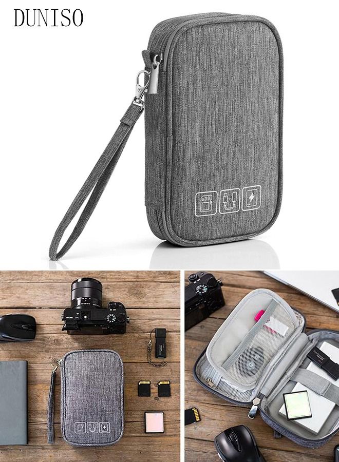 DUNISO Portable Digital Accessories Waterproof Storage Bag Electronic Organizer Pouch Bag for Data Cable Headphone Power Bank U Disk - Image 1