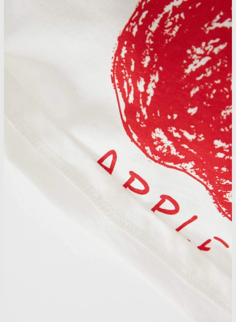ديفاكتو Regular Fit Short Sleeve Apple Print Pyjama Set