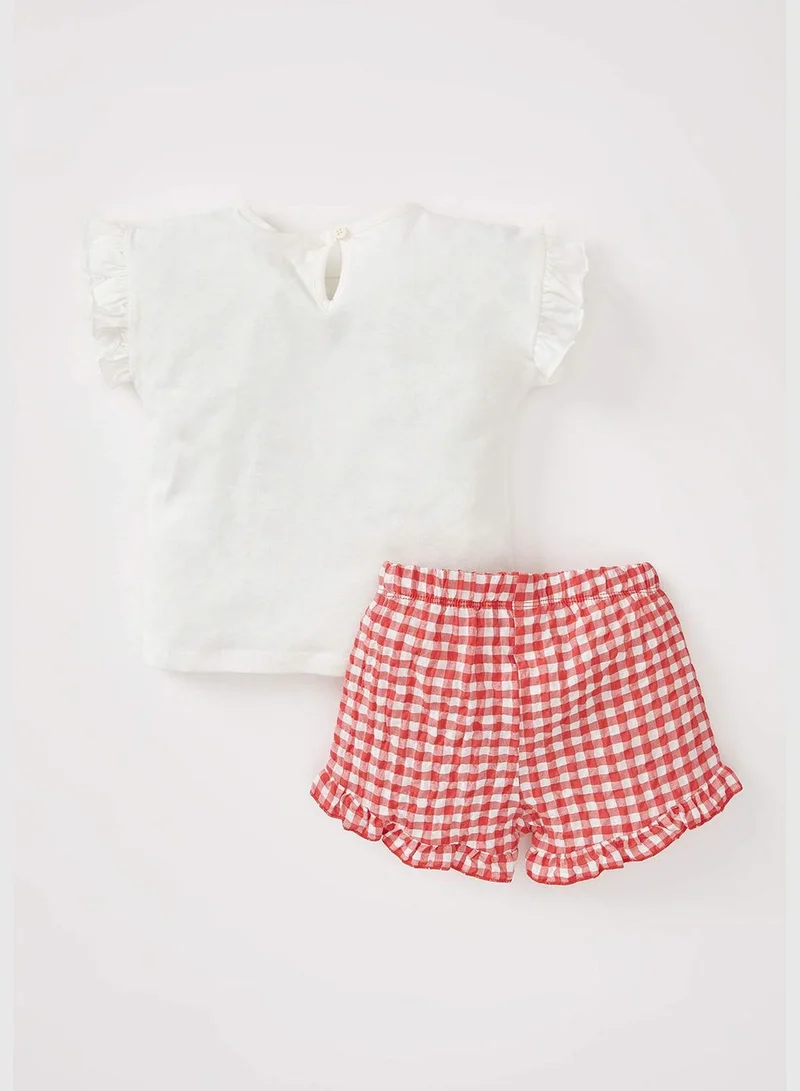 ديفاكتو Regular Fit Short Sleeve Apple Print Pyjama Set