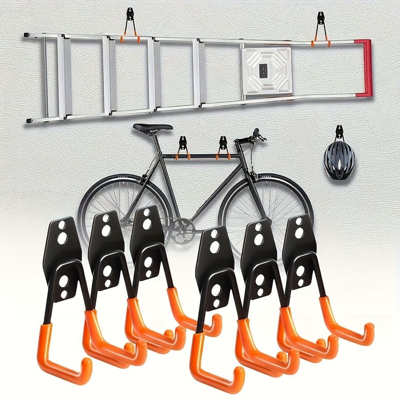 2 Heavy Duty Metal Tool Hooks Rust Resistant Garage Workshop Wall Mount Organizer - Image 2