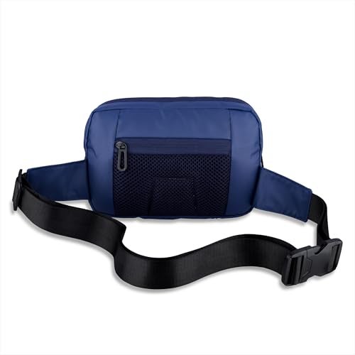 KUKLAR Travel Waist Bag Money Organizer Waterproof Mobile Pouch with Multi-Compartments Portable Cosmetic & Passport Pouch for Men & Women(Blue) - Image 3
