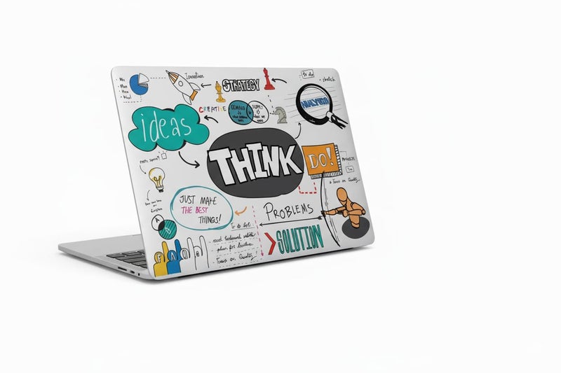 TYUSO Full Body Laptop Skins Sticker Laminated HD Quality Vinyl fits Upto 15.6 inches Waterproof, Fade-Resistant, Easy to Apply & Remove (Pack of 01) (Think) - Image 1