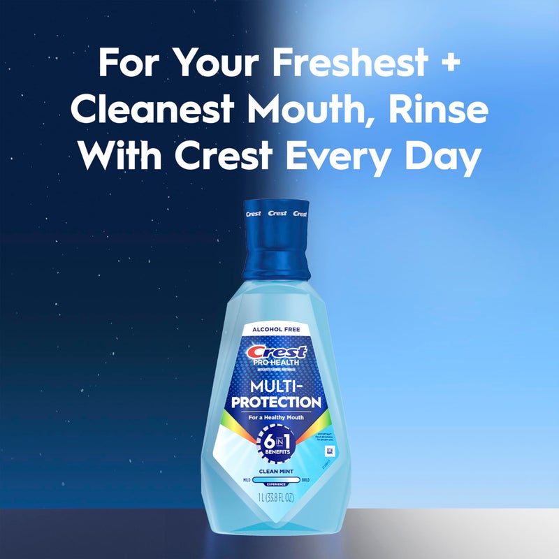 Crest Pro-Health Advanced Multi-Protection Mouthwash, Alcohol Free Mouthwash, Fresh Mint, 500 mL (16.9 Fl Oz), Pack of 4, Crest Mouthwash, Flouride Mouthwash - Image 5