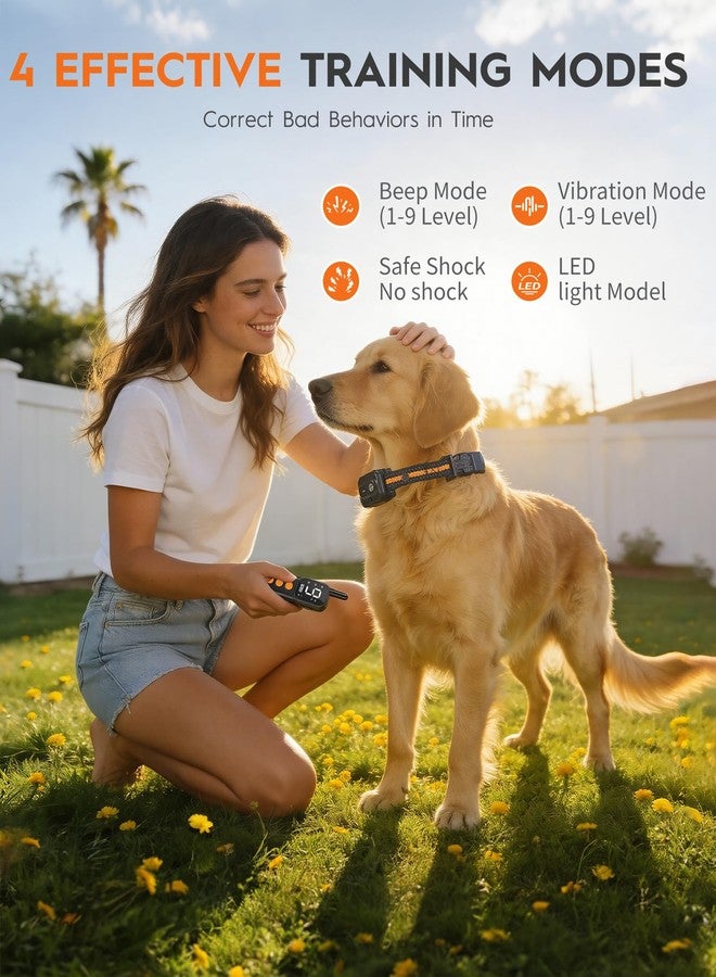 MKZ Dog Training Collar with Remote 3300FT for 3 Dogs, IPX7 Waterproof Rechargeable Training Collar with Beep, Vibration, Training Collar for Large Dogs, Small Dogs, Medium Dogs (10-120 lbs) - Image 2