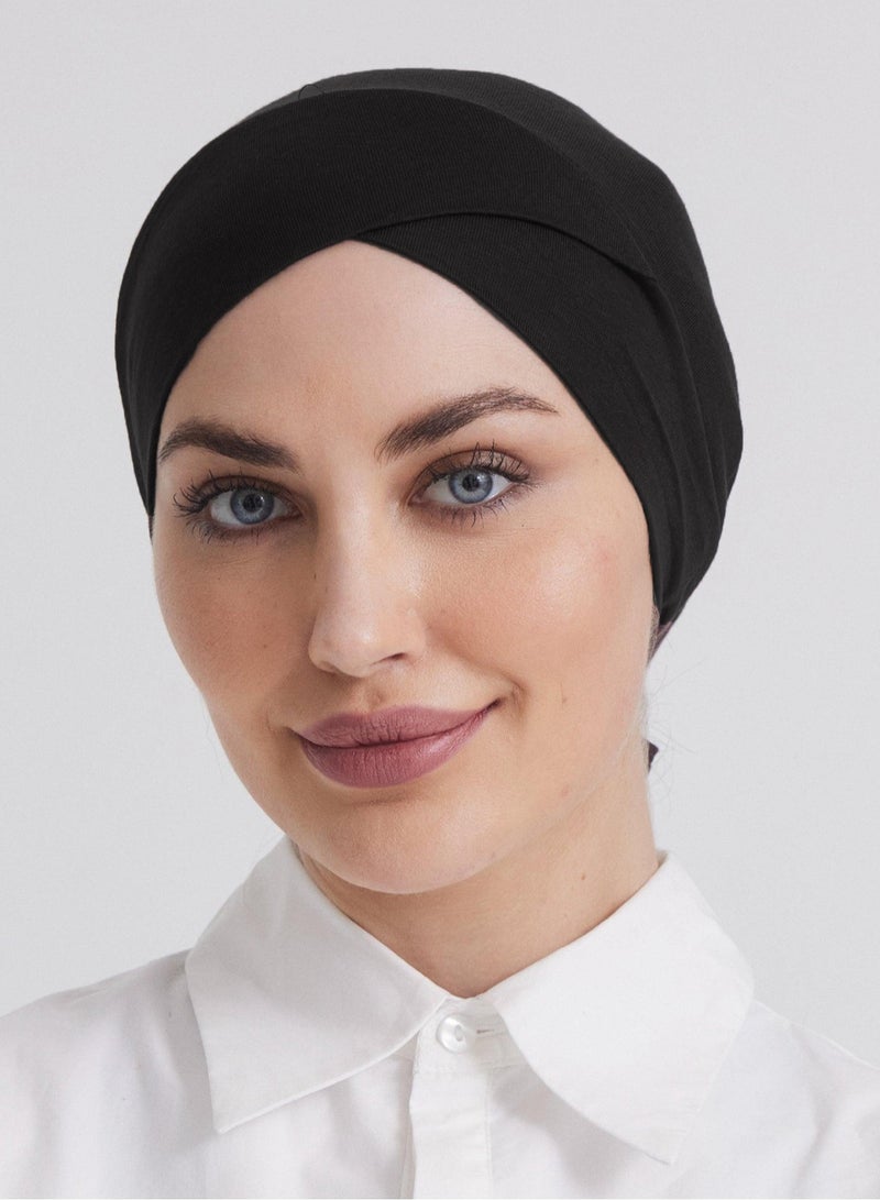 2PCS Muslim Turban Hat Inner Hijab Caps Islamic Underscarf Bonnet India Hats Female Headwrap Turbante Mujer  - Image 2