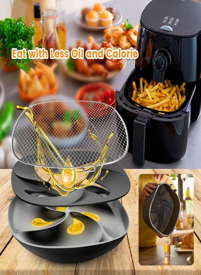 GWY Air Fryer Accessories for Philips, 7.2” Square Drip Pan for Philips HD9741 3QT Tray Rack Compatible with HD9641 HD9721, HD9730, Dishwasher Safe - Image 4
