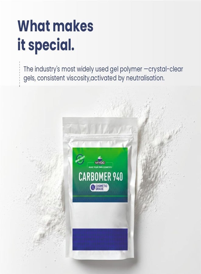 MYOC Carbomer 940 Powder for DIY skincare - 60 g (Pack of 2) - cosmetic grade gel base for face gel, hair gel, hand gel and serum formulations - Image 3