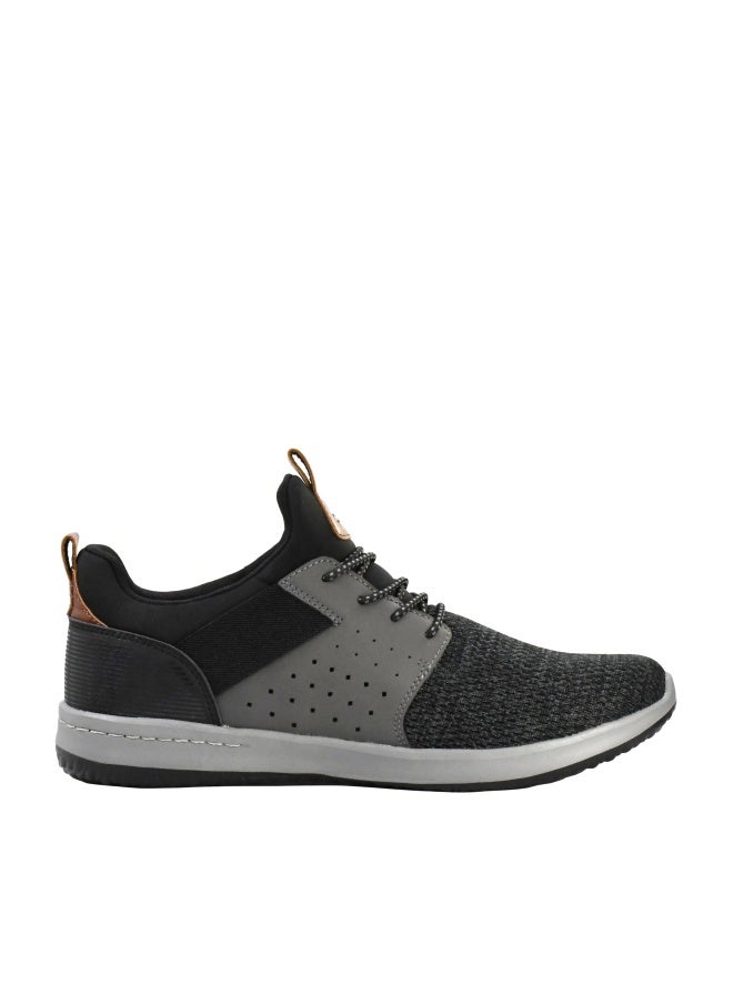 SKECHERS حذاء سنيكرز سكيشرز للرجال بتصميم كلاسيكي - ديلسون - كامدن، أسود/رمادي، 8.5 عريض أمريكي - Image 1