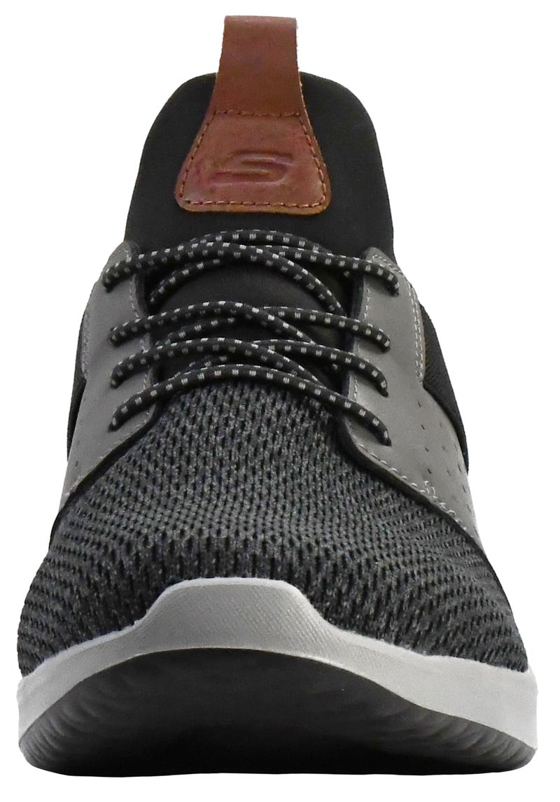 SKECHERS حذاء سنيكرز سكيشرز للرجال بتصميم كلاسيكي - ديلسون - كامدن، أسود/رمادي، 8.5 عريض أمريكي - Image 2