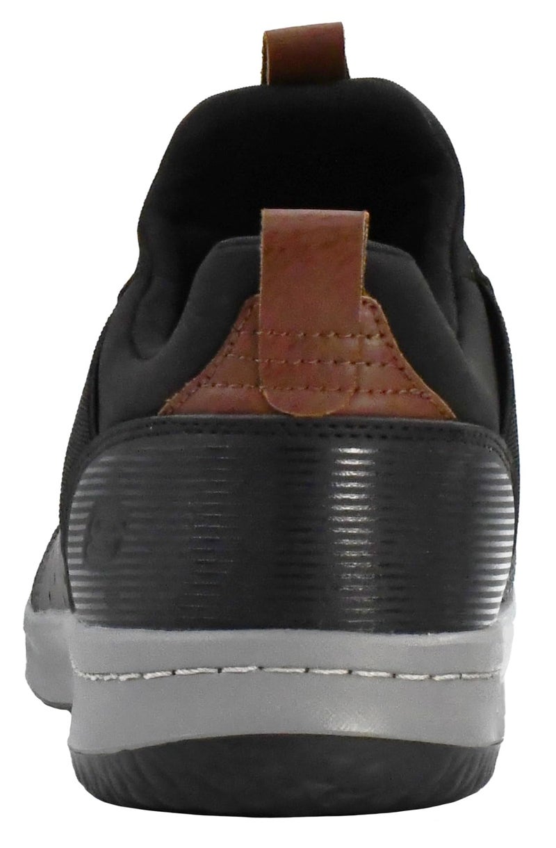 SKECHERS حذاء سنيكرز سكيشرز للرجال بتصميم كلاسيكي - ديلسون - كامدن، أسود/رمادي، 8.5 عريض أمريكي - Image 3