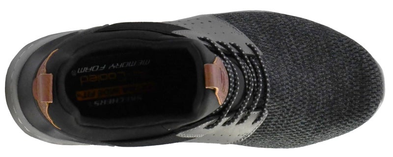SKECHERS حذاء سنيكرز سكيشرز للرجال بتصميم كلاسيكي - ديلسون - كامدن، أسود/رمادي، 8.5 عريض أمريكي - Image 5